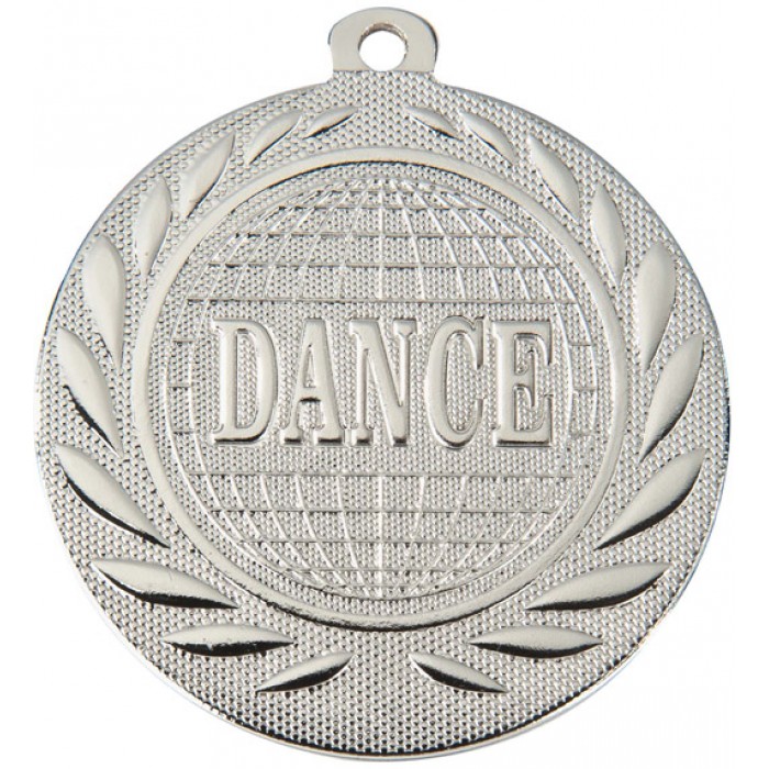 SILVER DANCE 50MM MEDAL ***SPECIAL OFFER 50% OFF RIBBON PRICE***